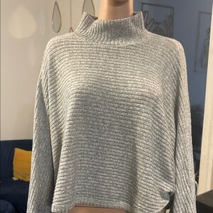 Pilcro Heather Gray Cowl Neck Sweater